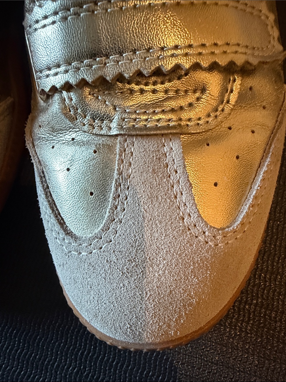 Steve Madden Metallic Gold Velcro Sneakers - Picture 8 of 9
